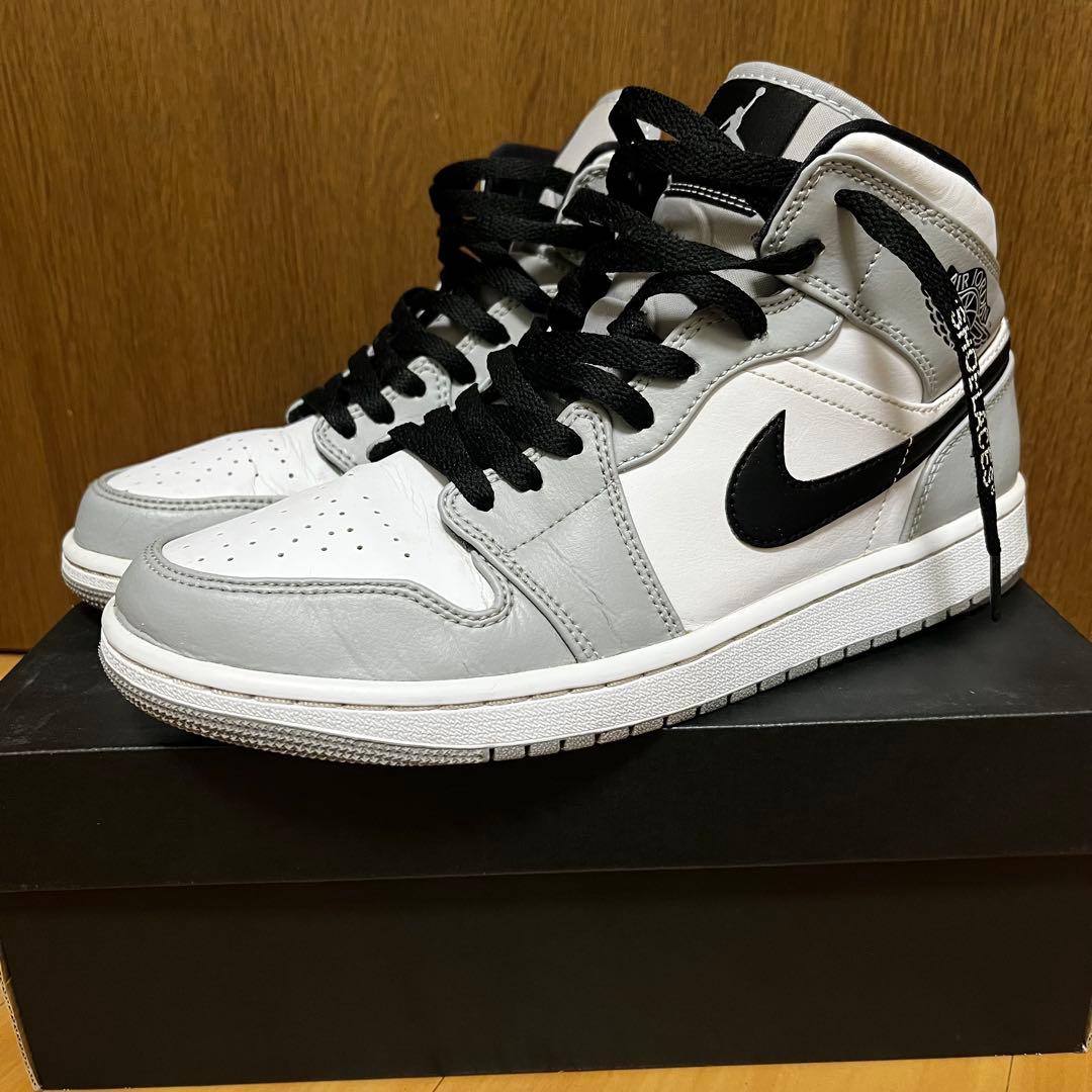 ナイキ Nike Air Jordan1 Mid ライトスモークグレー 27cm NIKE（ナイキ） NIKE AIR JORDAN 1 MID LIGT SMOKE GREY エア