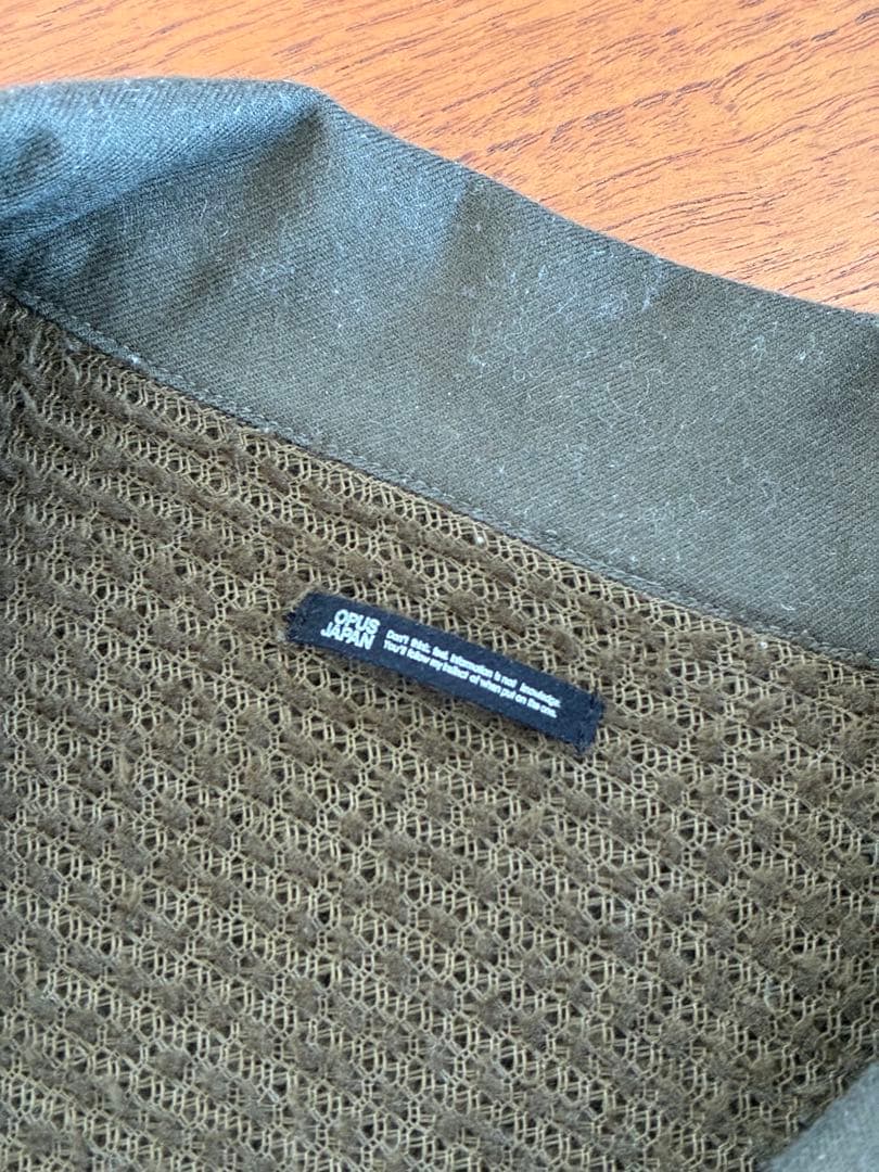 最高峰 OPUS JAPAN Octa shirt ウール シャツ カーキ AA1286559542