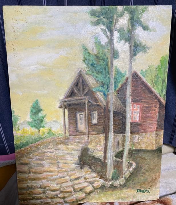 油絵、背景、無題