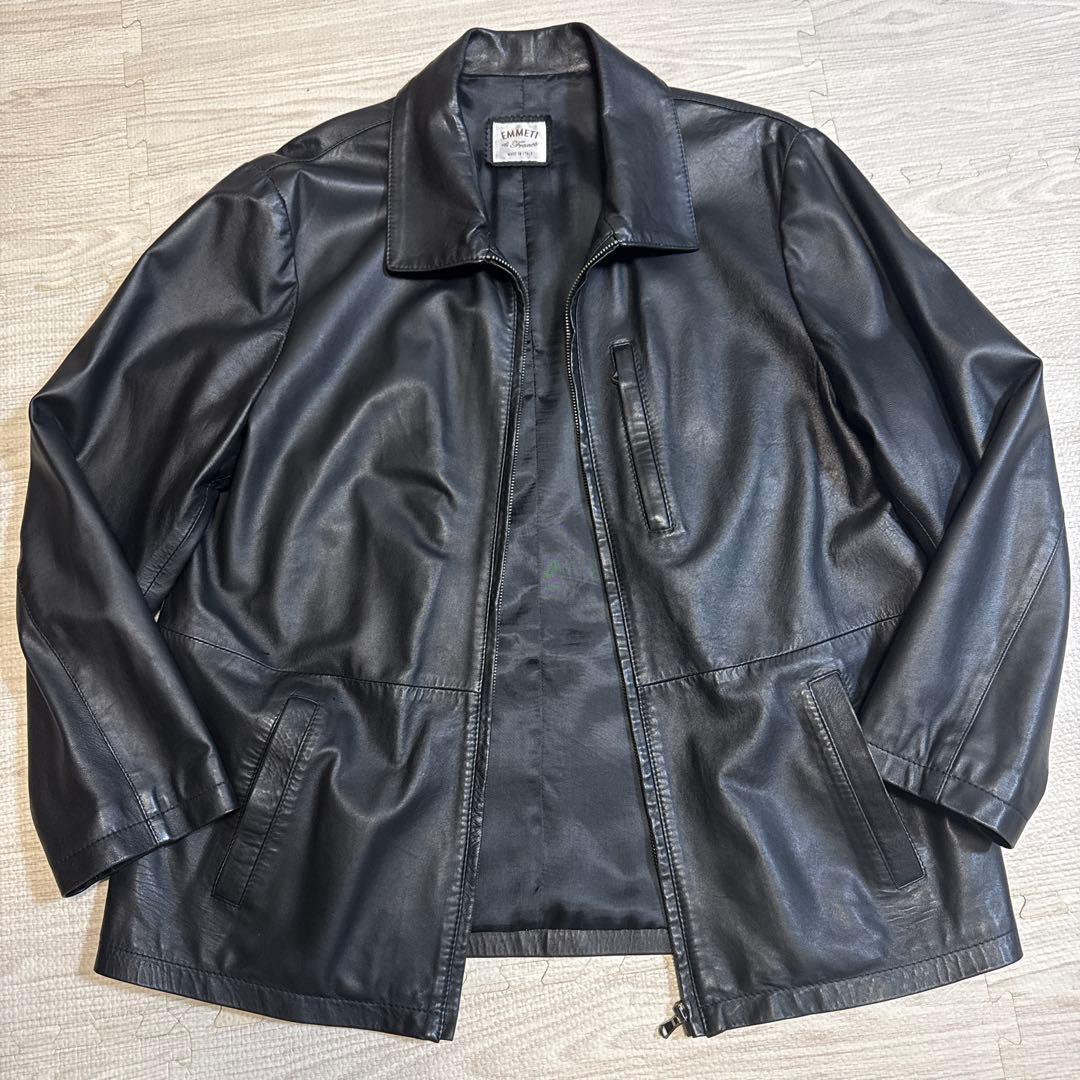 【美品】EMMETI ラムレザー ジャケット M オーバーサイズ 羊革 ブルゾン TOMORROWLAND｜【別注】EMMETI AKRON ラムレザー ブルゾン | Rakuten