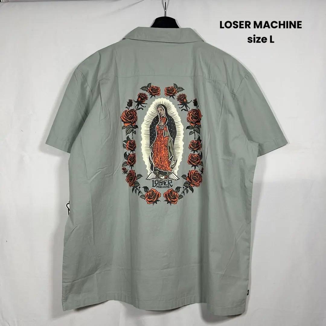 新品！ルーザーマシン 半袖シャツ マリア薔薇　バックプリント　XL