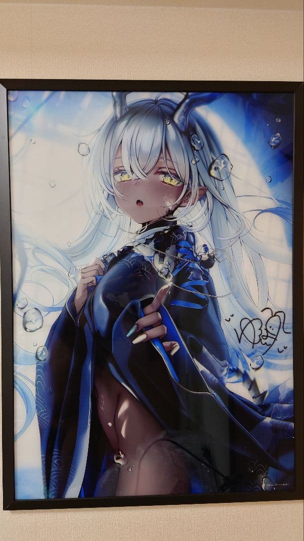 ゆんみ先生 WGC 1点物 A1アクリルアート 褐色幼龍 直筆サイン入り メロン