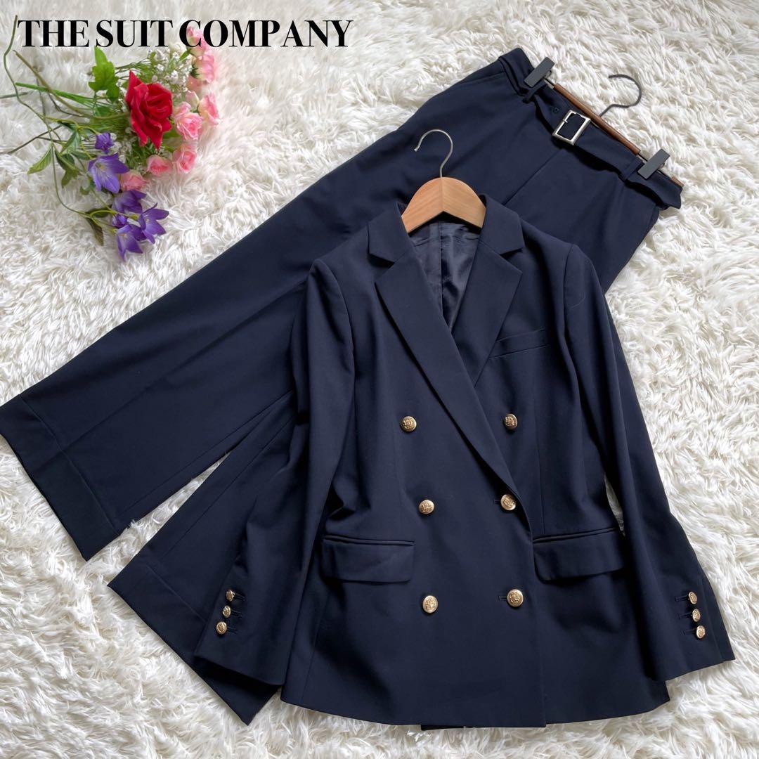 THE SUIT COMPANY 紺ブレダブル金ボタンパンツスーツセットアップ