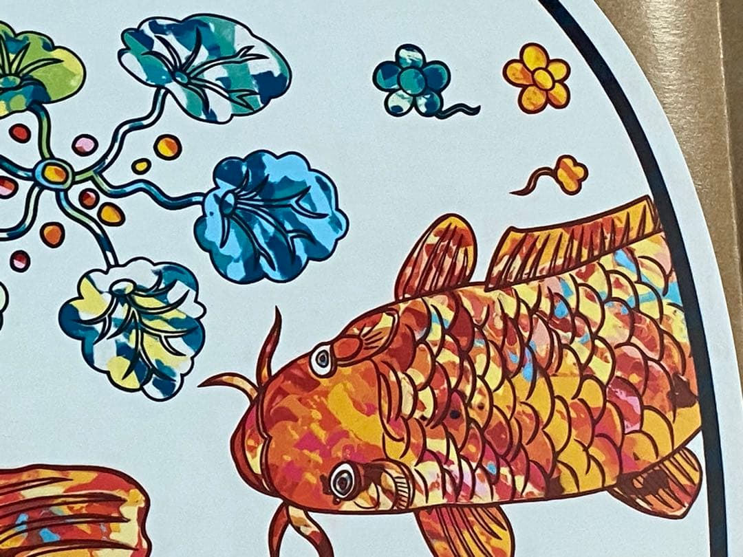 新品 魚藻荷蓮紋蓋罐 明嘉靖朝 景德鎮五彩瓷 村上隆 絵画 1枚 - メルカリ