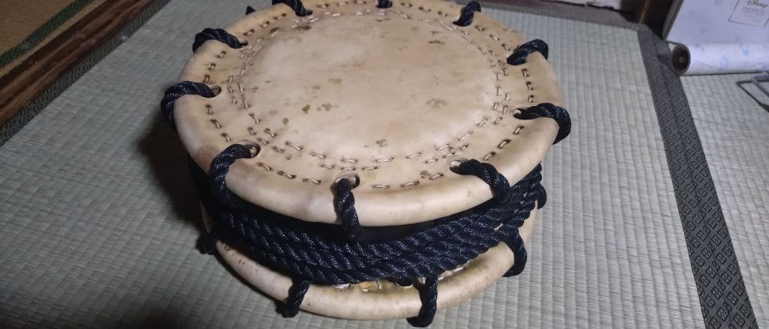 四丁掛け 締太鼓 未使用 欅胴くり抜き 五寸胴