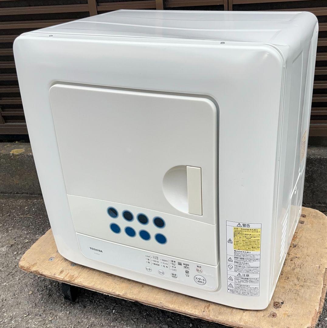 特価東芝 衣類乾燥機 6kgからみまセンサー　ターボ乾燥低騒音設計　2019年製 TOSHIBA（東芝） 衣類乾燥機 ED-60A4-W 乾燥容量：6kg 花粉フィルター