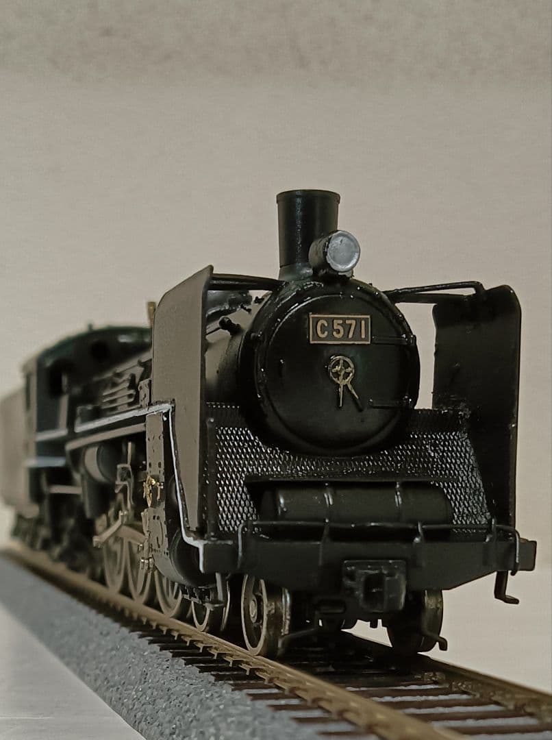 HO、 アダチ Ｃ57蒸気機関車、モーター交換、メンテナンス済