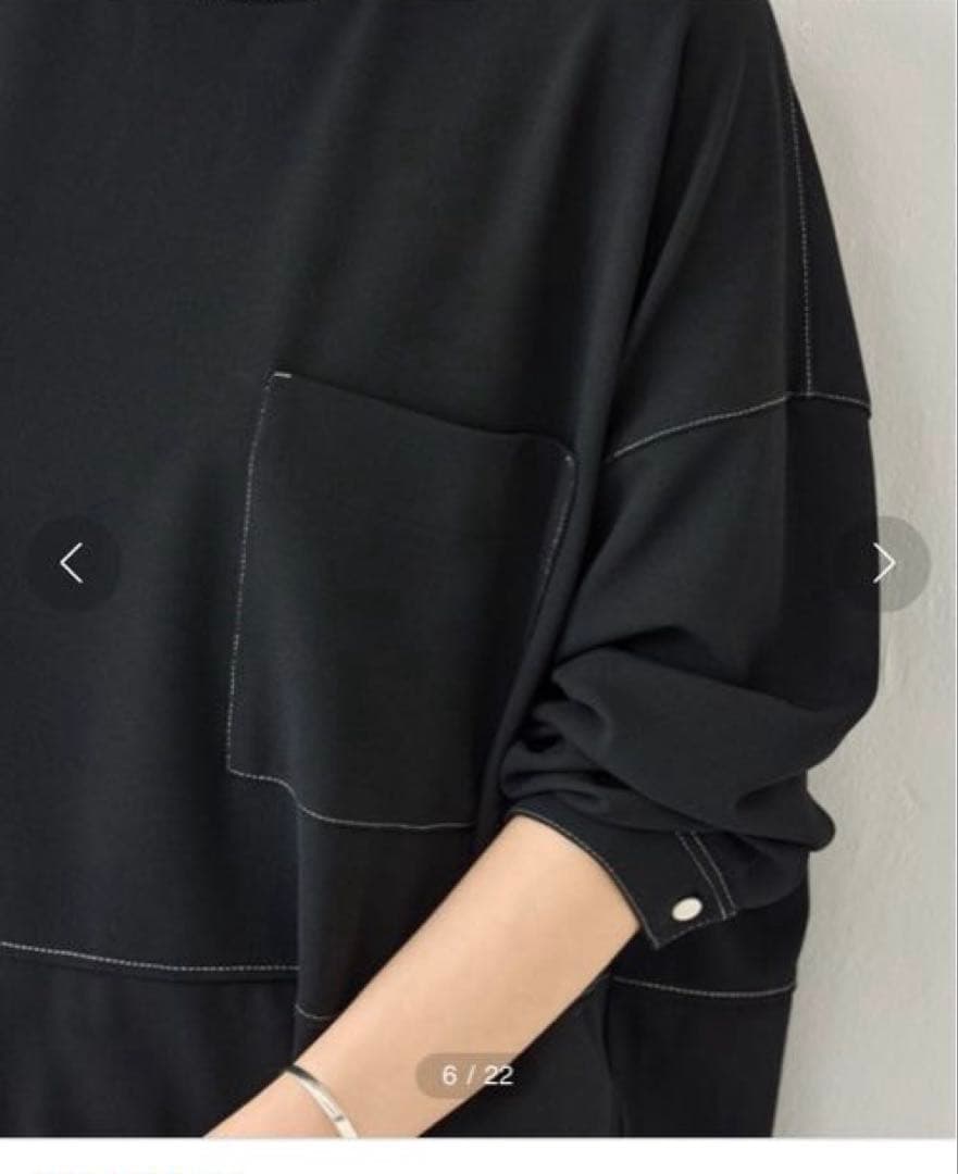 定価20900円 ビアズリー 配色ステッチジョーゼット チュニック