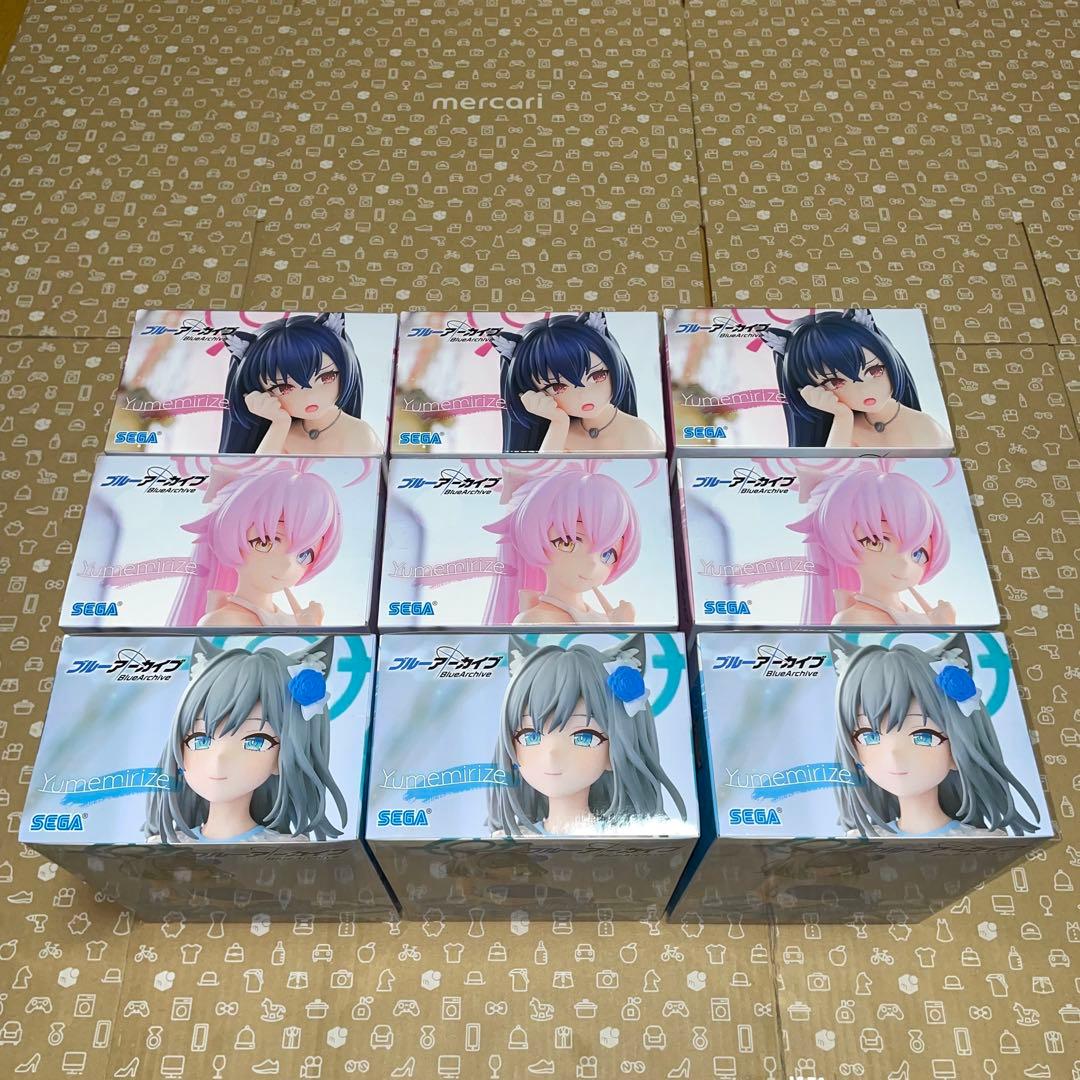 ブルアカ Yumemirize シロコ セリカ ホシノ フィギュア 9個セット