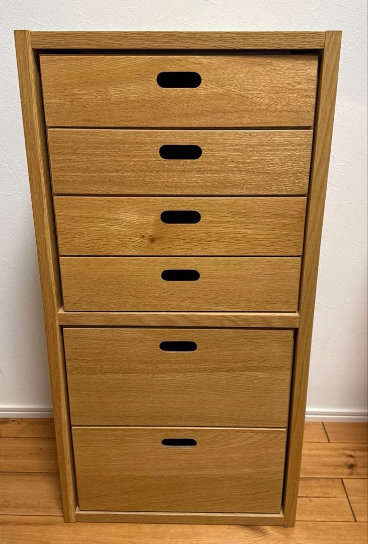 無印良品 スタッキングシェルフ オーク チェスト 2個セット