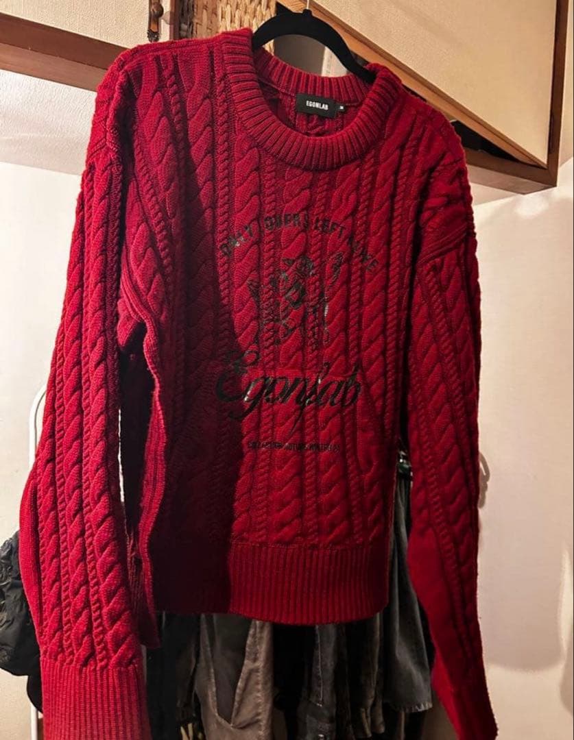 EGONLAB エゴンラボ　24AW ニット EGON LAB エゴンラボ 24AW KNIT ニット sizeS レッド系 【代官山11
