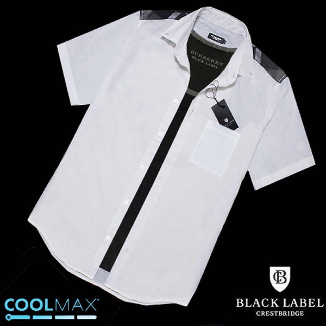新品 L ブラックレーベル クレストブリッジ CBチェック ジャージー半袖シャツ