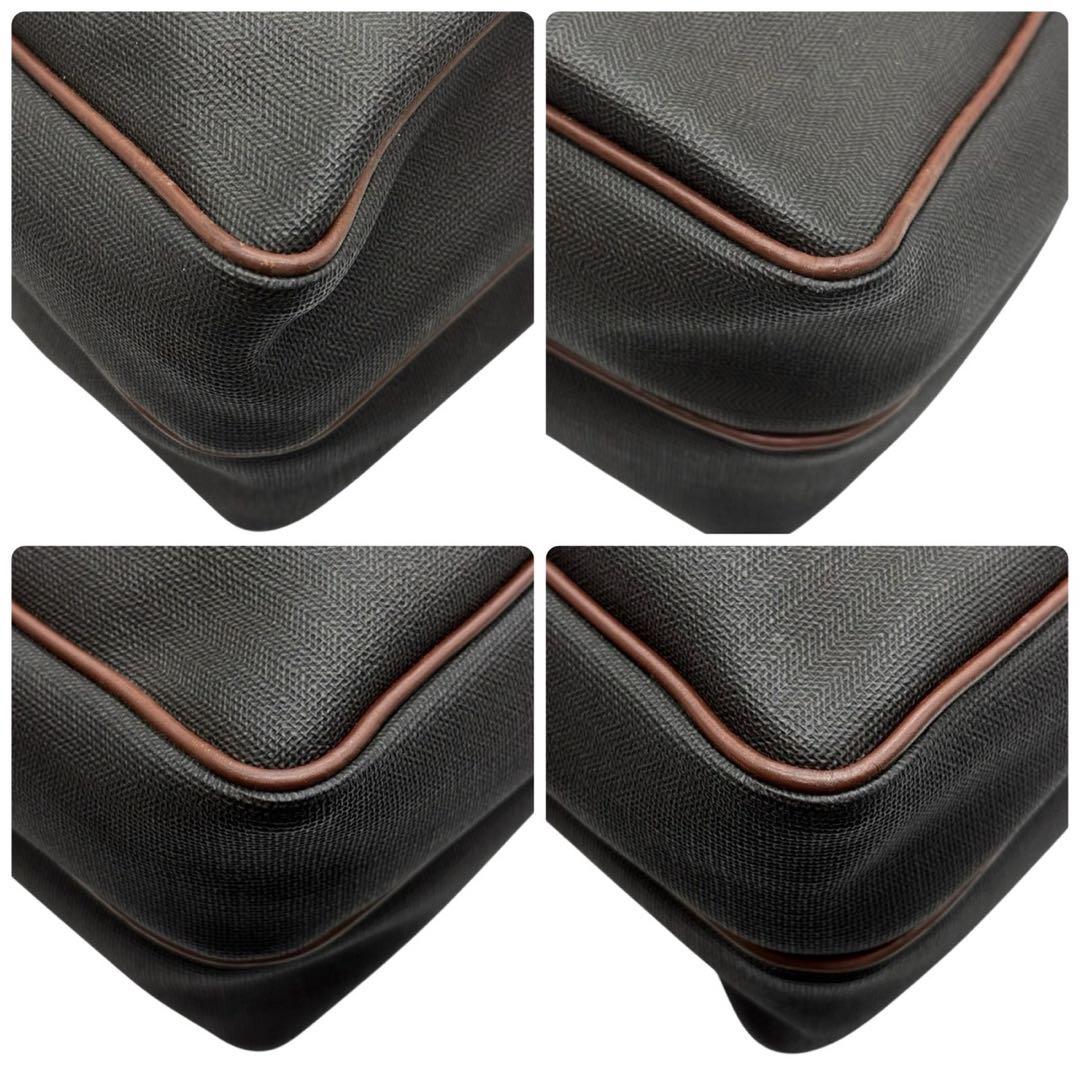 良品 ダンヒル A4可 ビジネスバッグ ブリーフケース PVC レザー 良品