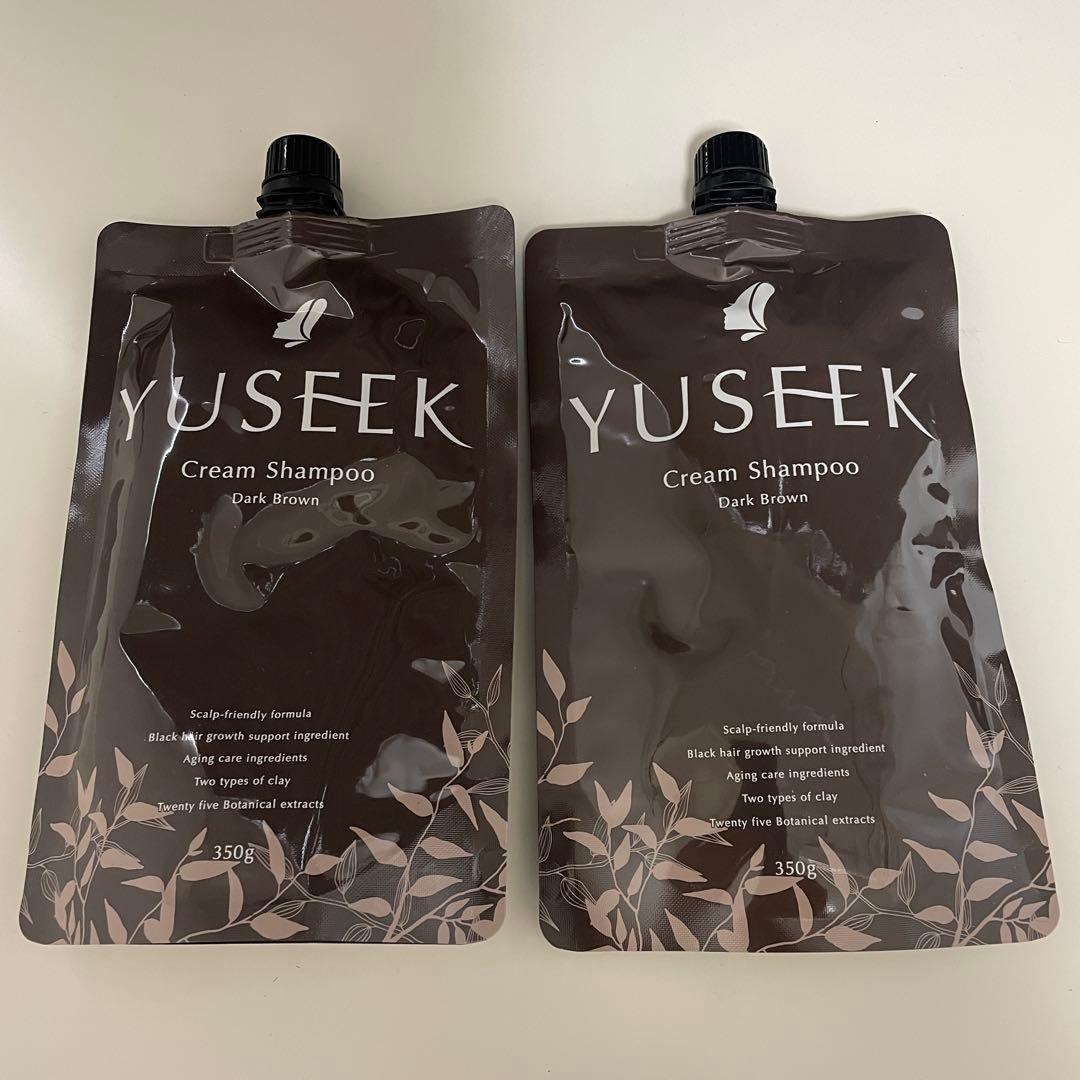 YUSEEK クリームシャンプー ダークブラウン 350g 2個セット