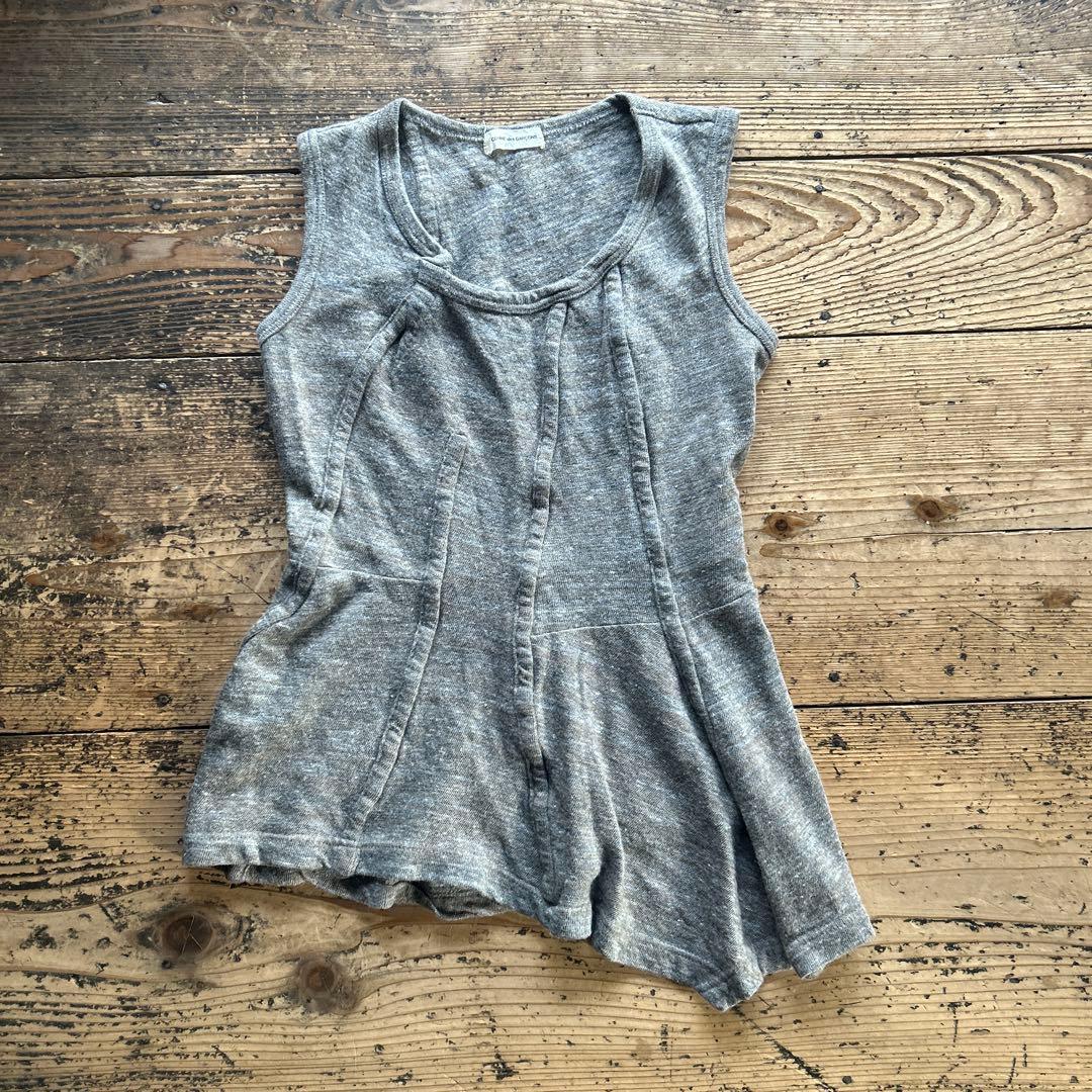 コムデギャルソン　アシメントリーノースリーブニット　AD199 タンクトップ