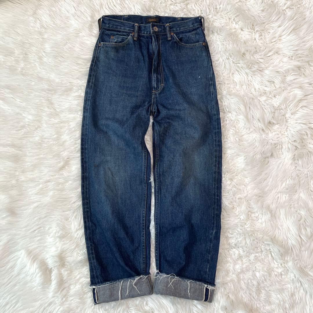 chimala チマラ デニム パンツ ダメージ加工 セルビッチ 赤耳 26 中古・古着通販】chimala (チマラ) セルビッチ デニム ワークパンツ
