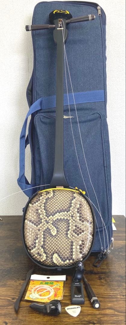 ♪ 沖縄三線 和楽器 民謡用 三味線 本体 蛇