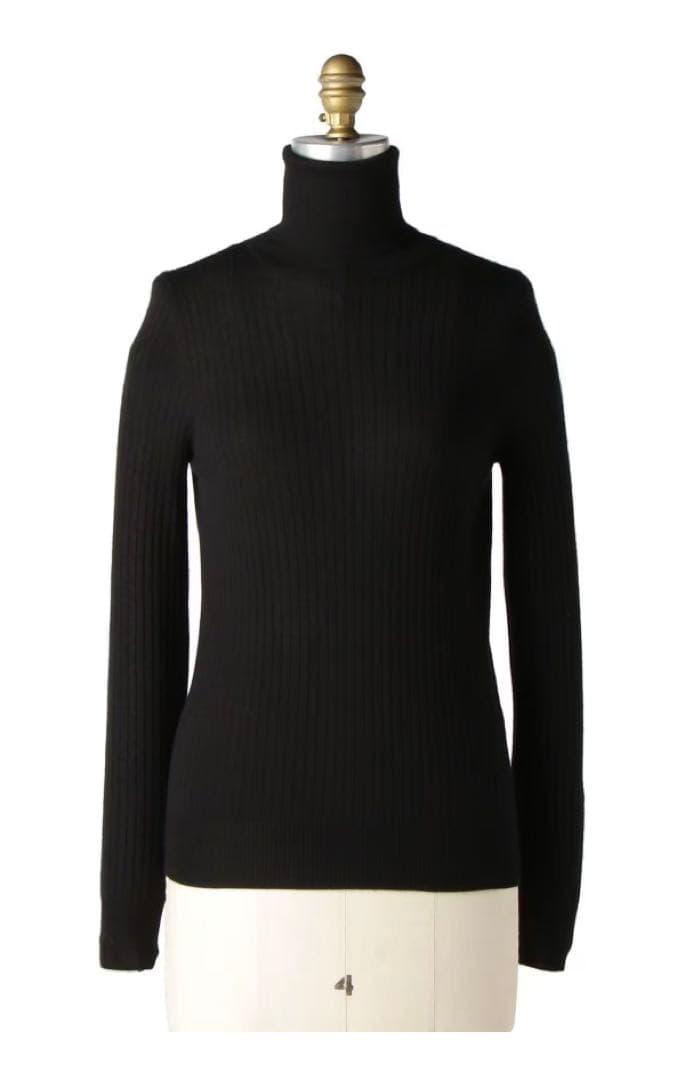 DRAWER 定番 18G カシミヤシルクリブタートルニット