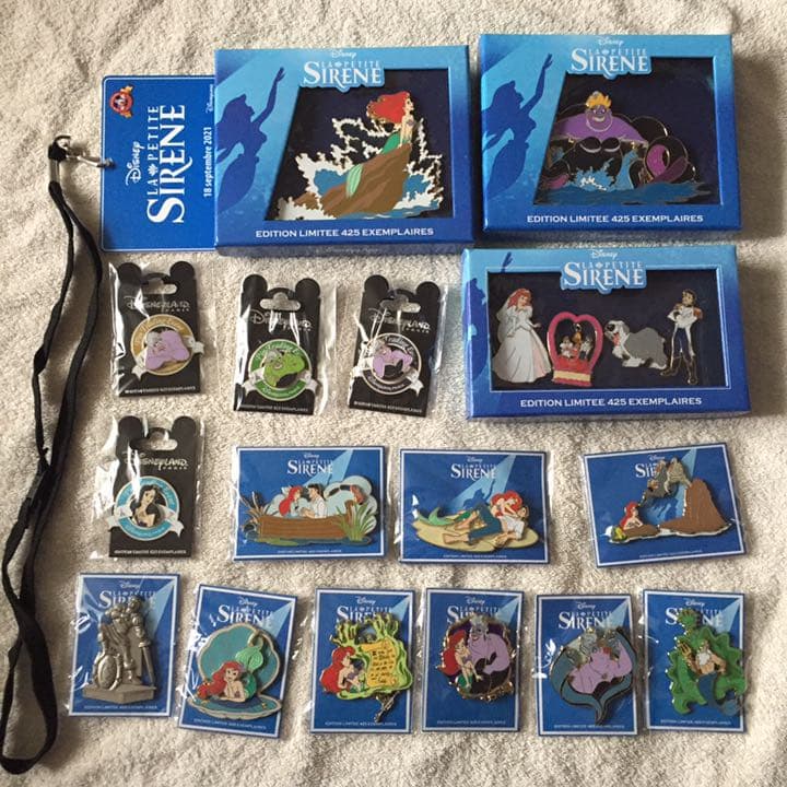 パリディズニー LE425 リトルマーメイド イベント ピンバッジ フルセット パリディズニー LE425 リトルマーメイド イベント ピンバッジ フル