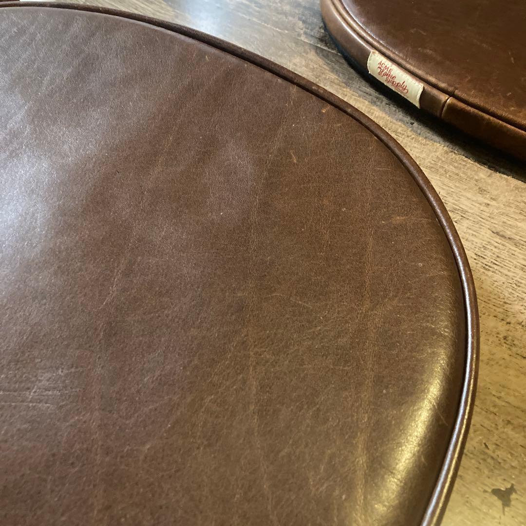 ACME アクメファニチャー 本革レザー シートクッション ☆2個セット