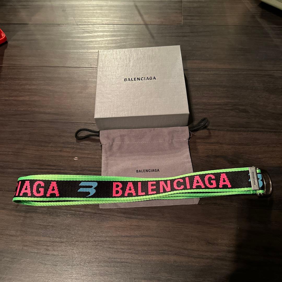 BALENCIAGA ベルト 黒・緑・ピンク