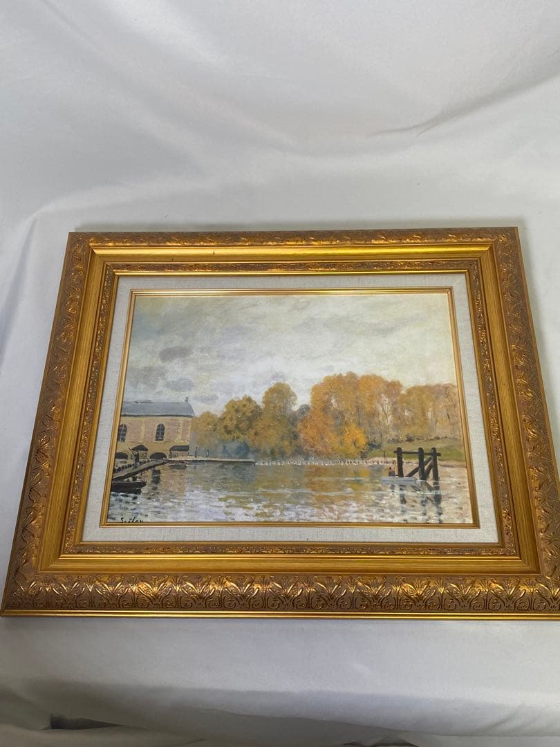 2251❣️ アルフレッド・シスレー、「マルリーの堰」　立体複製　6号