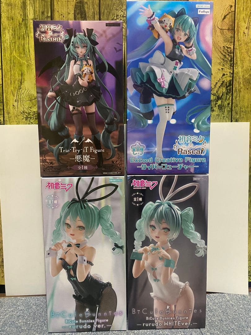 初音ミク ラスカル、バニー フィギュアセット 4点