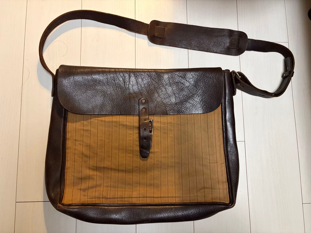 RRL LEATHER BAG レザー メッセンジャーバッグ RRL ダブルアールエル 名作 3way All Leather Messenger Bag オール