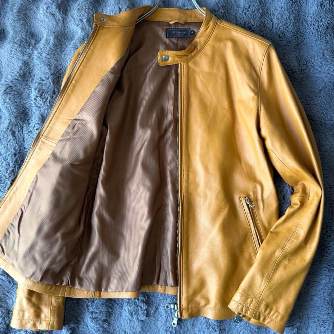 33Degrees マスタード シングルライダースジャケット L ラムレザー 2026年最新】33Degrees レザージャケット・ライダースの人気アイテム