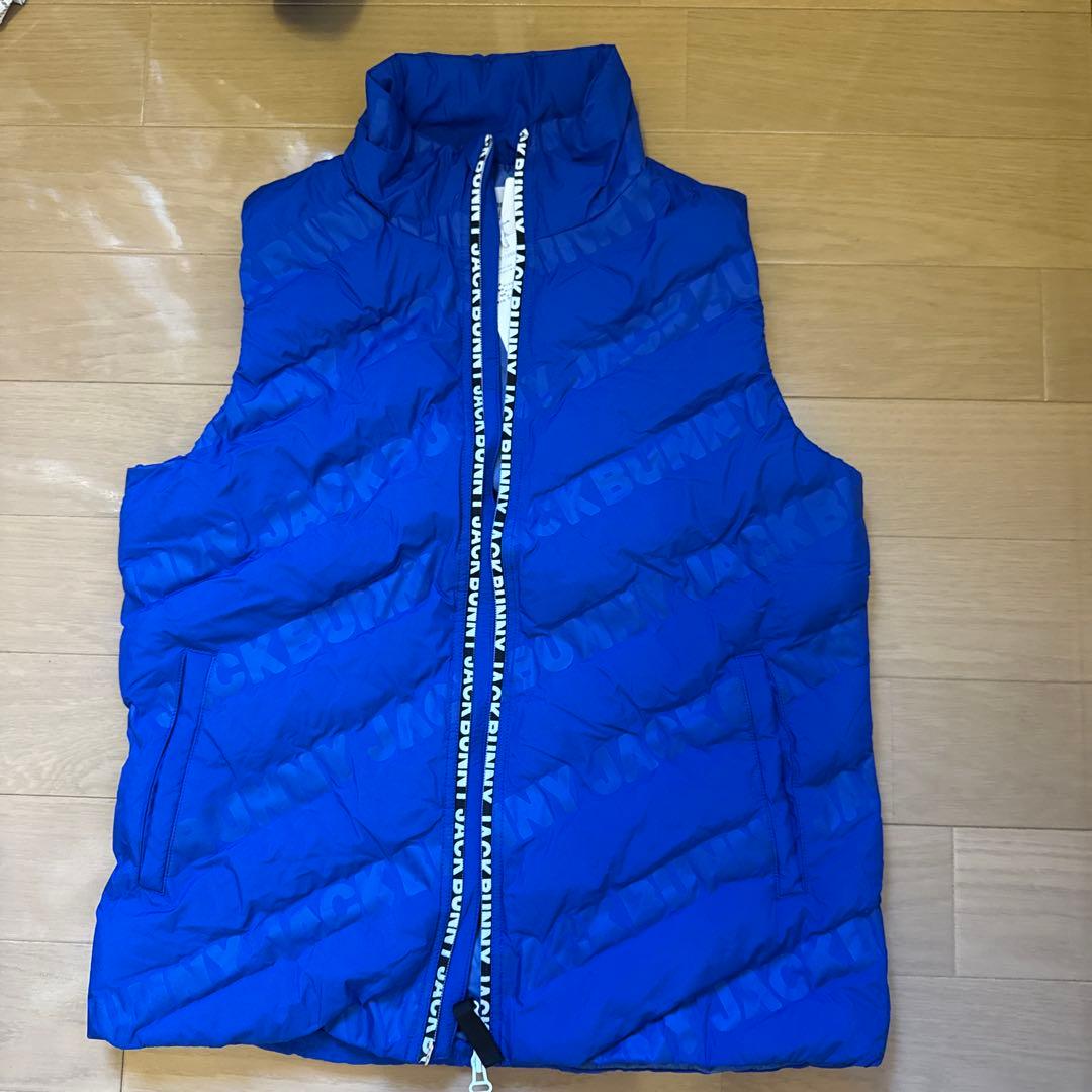 青色 ダウンベスト Lサイズ　サイズ5