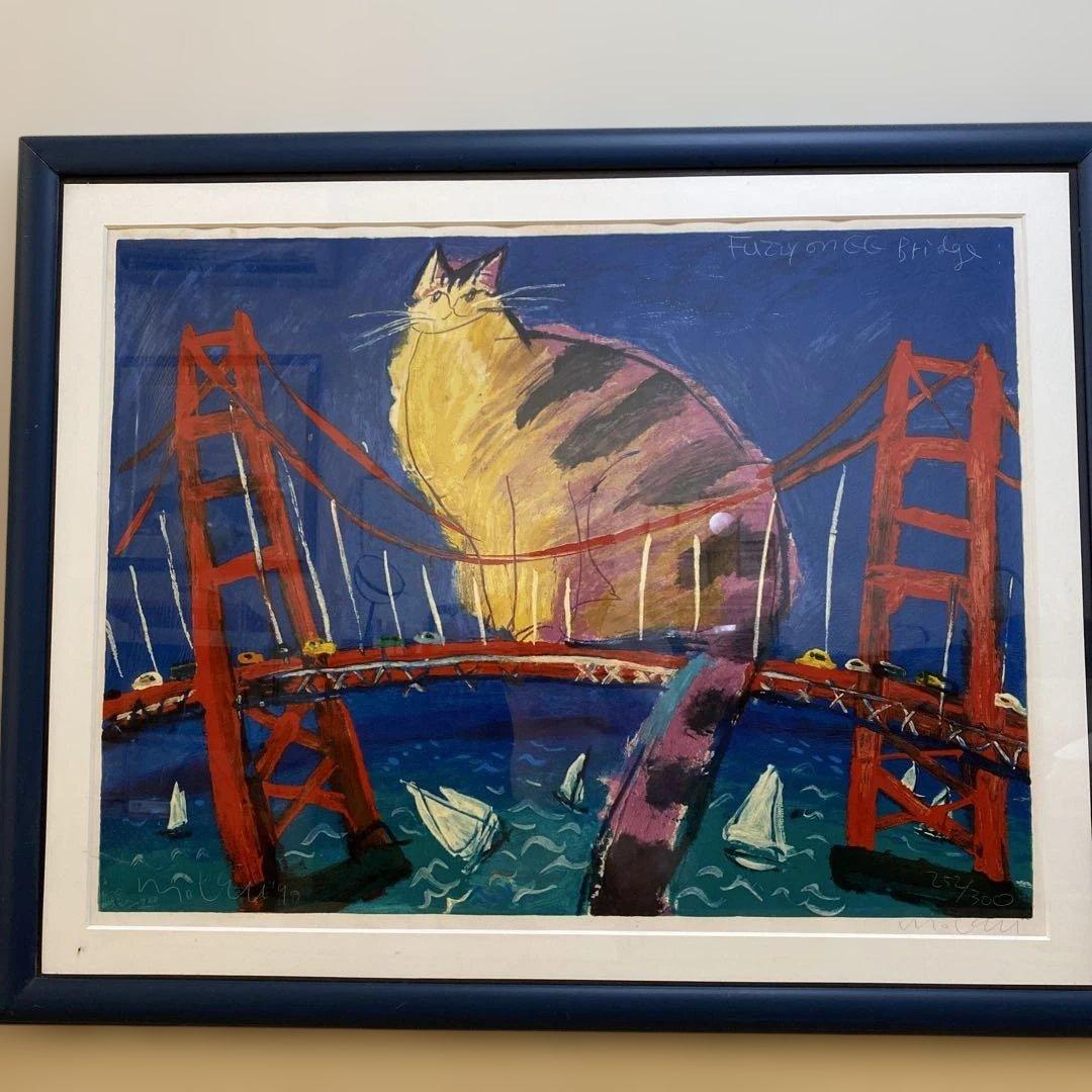 Fuzzy on GG Bridge シルクスクリーン版画 254/300