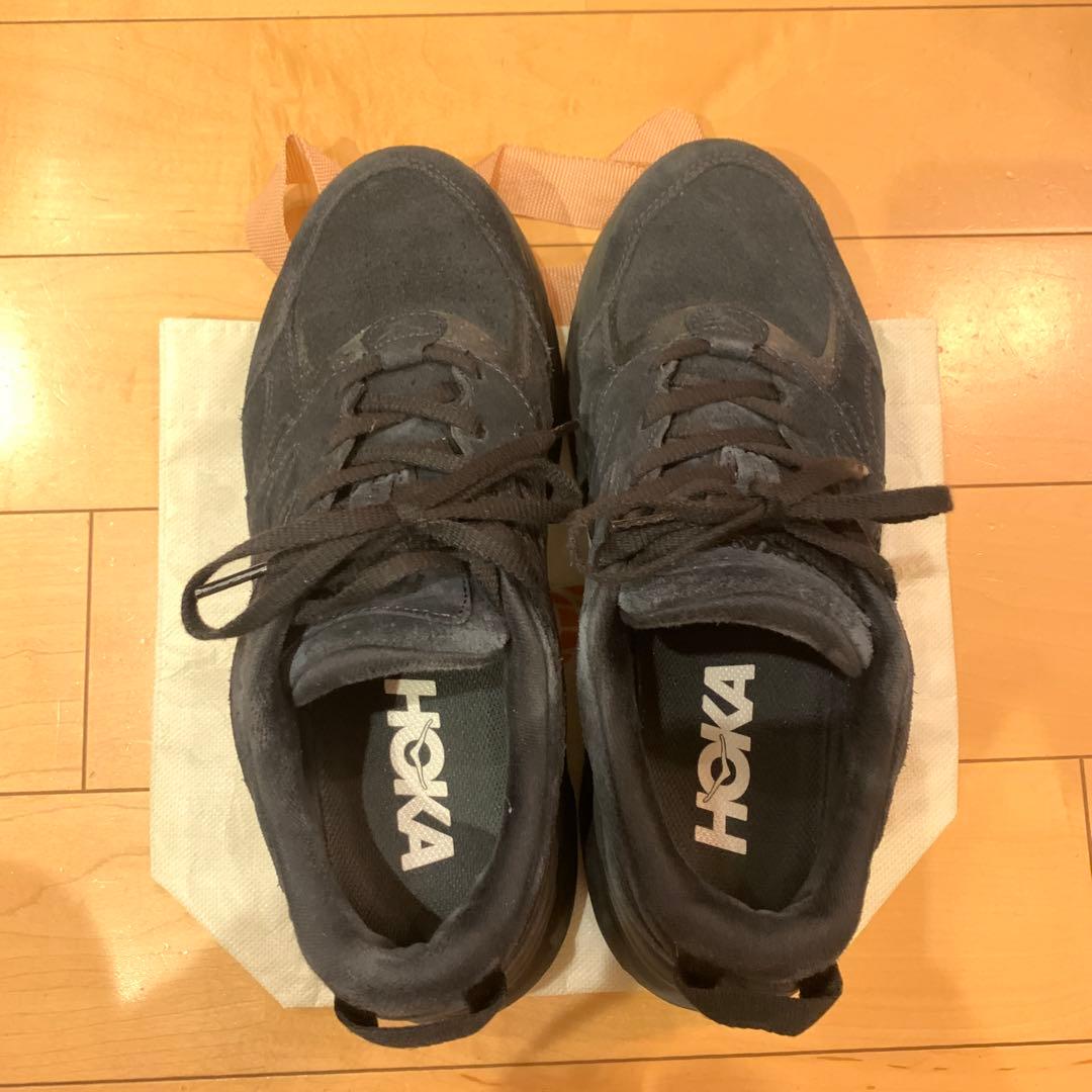 HOKA 黒 ランニングシューズ　ホカオネオネ　クリフトン専用