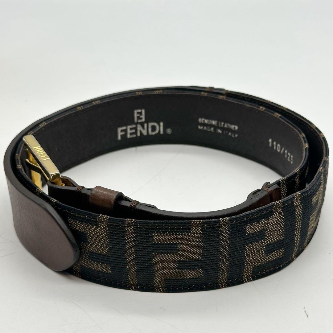 箱付き】フェンディ ズッカ レザー ベルト ブラウン ゴールド - メルカリ