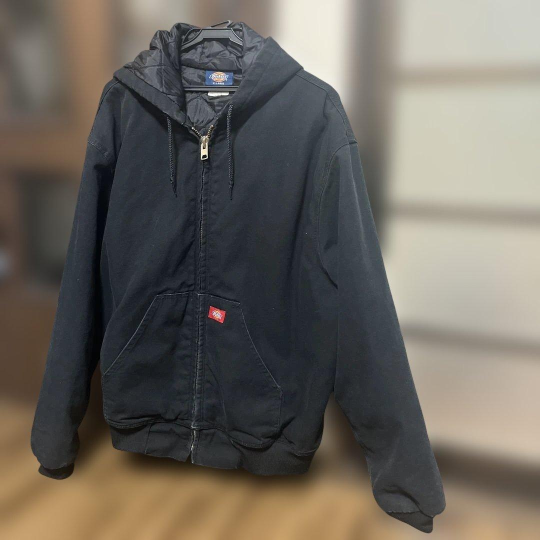 Dickies ブラック フード付き ジャケット Dickies フード付きブラックジャケット - メルカリ