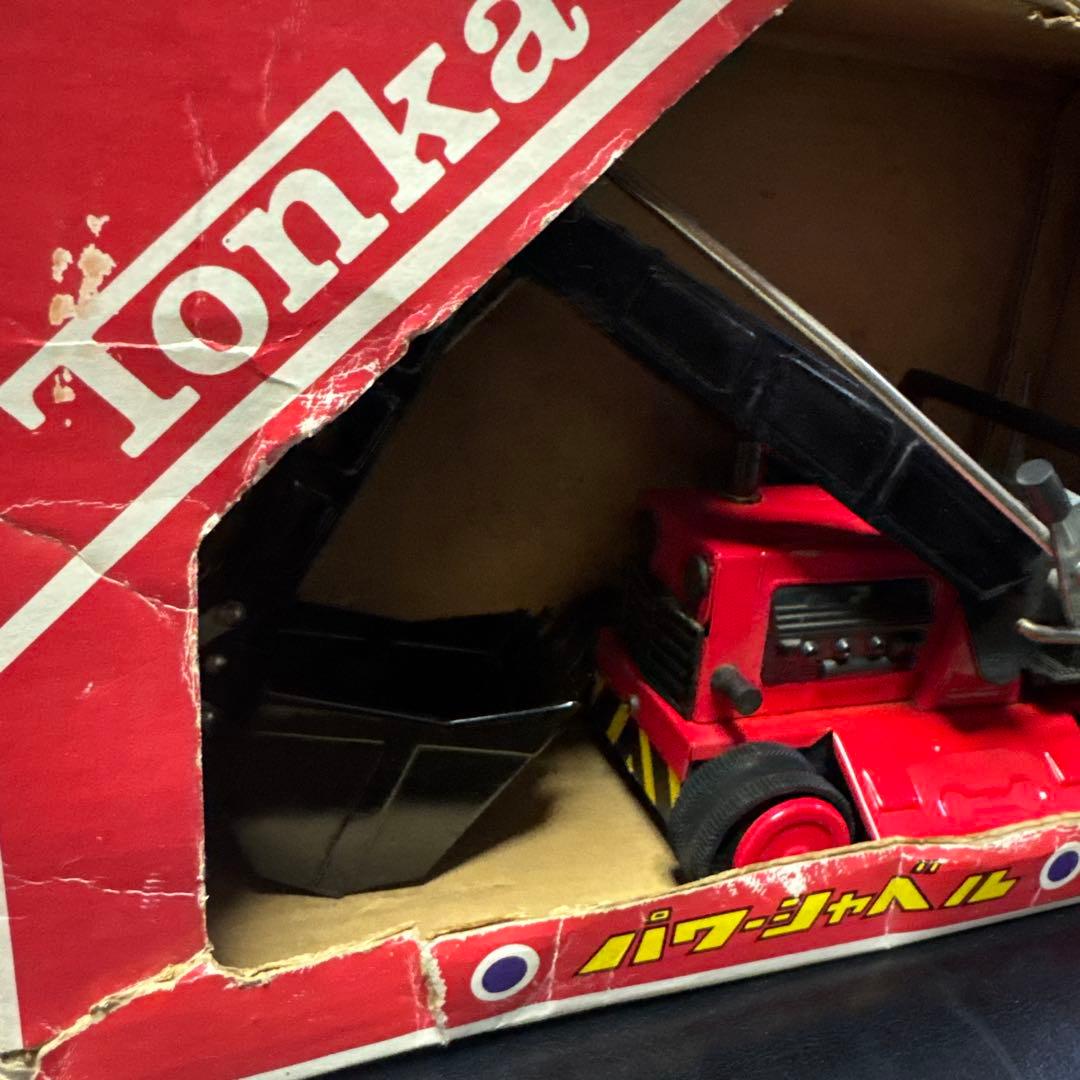 tonka BANDAI パワーシャベル ブリキ 外箱付き 新品未使用 年代物