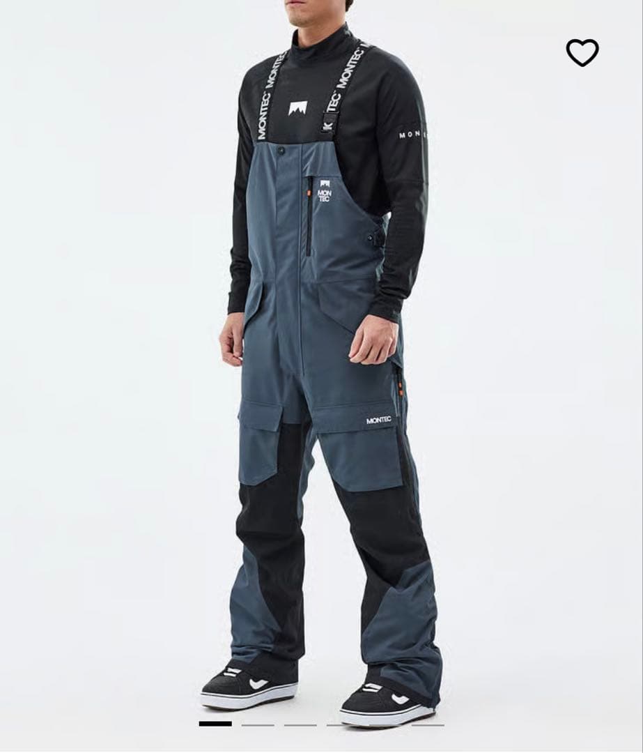【美品】MONTEC スノーボードビブ「FAWK」スチールブルー サイズM Montec Fawk W Snowboard Pants Women Blue Steel/Black | Montecwear.com