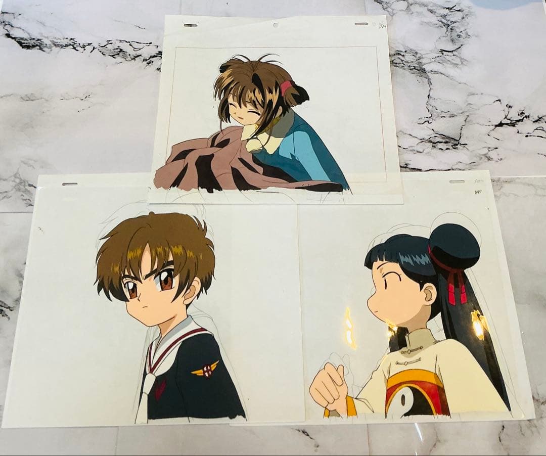 カードキャプターさくら　セル画　さくらちゃん　小狼くん　苺鈴ちゃん　3枚セット Amazon.co.jp: カードキャプターさくら 下敷き 桜 小狼 知世 苺鈴 ケロ