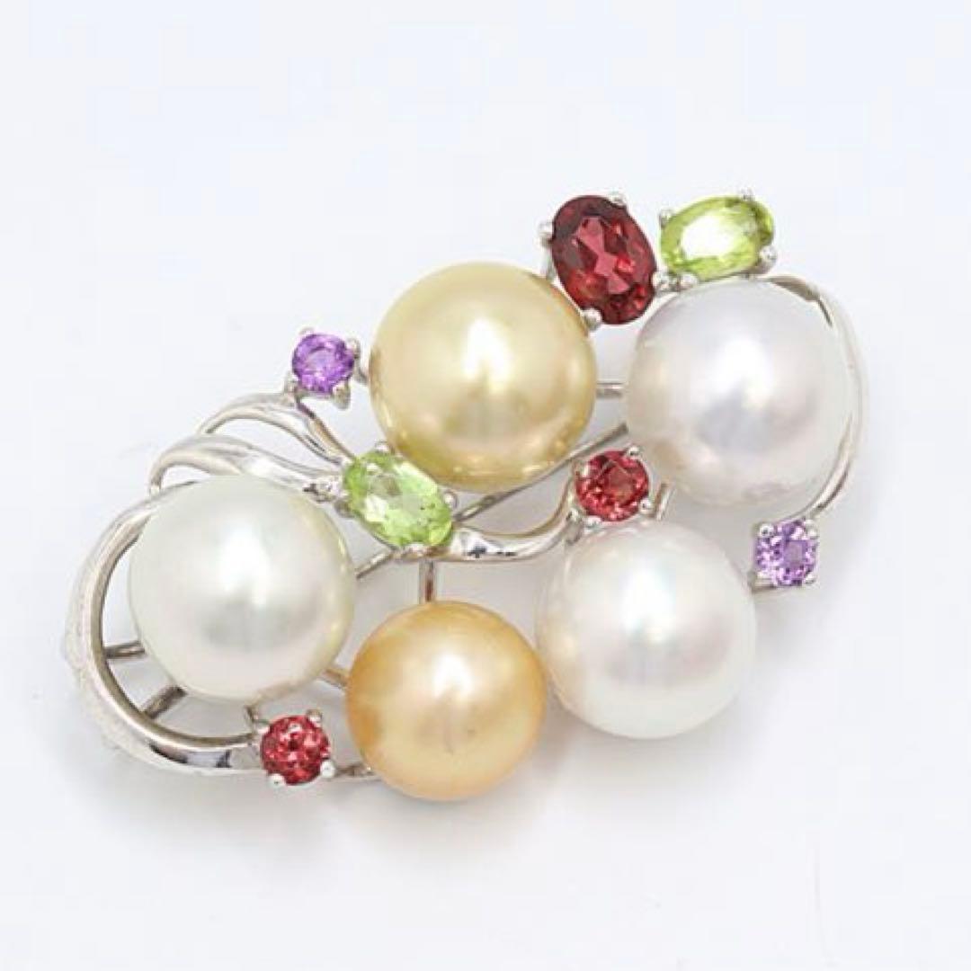 パールブローチ　白蝶真珠　入学式　卒業式　刻印　コサージュ　本真珠 パール ブローチ フォーマル 真珠ブローチ コサージュ 本真珠 あこや