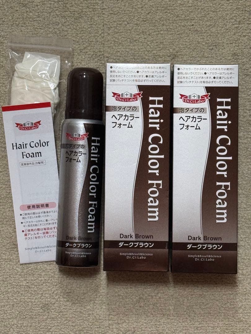 ドクターシーラボ ヘアカラー フォーム ダークブラウン 100g 3本