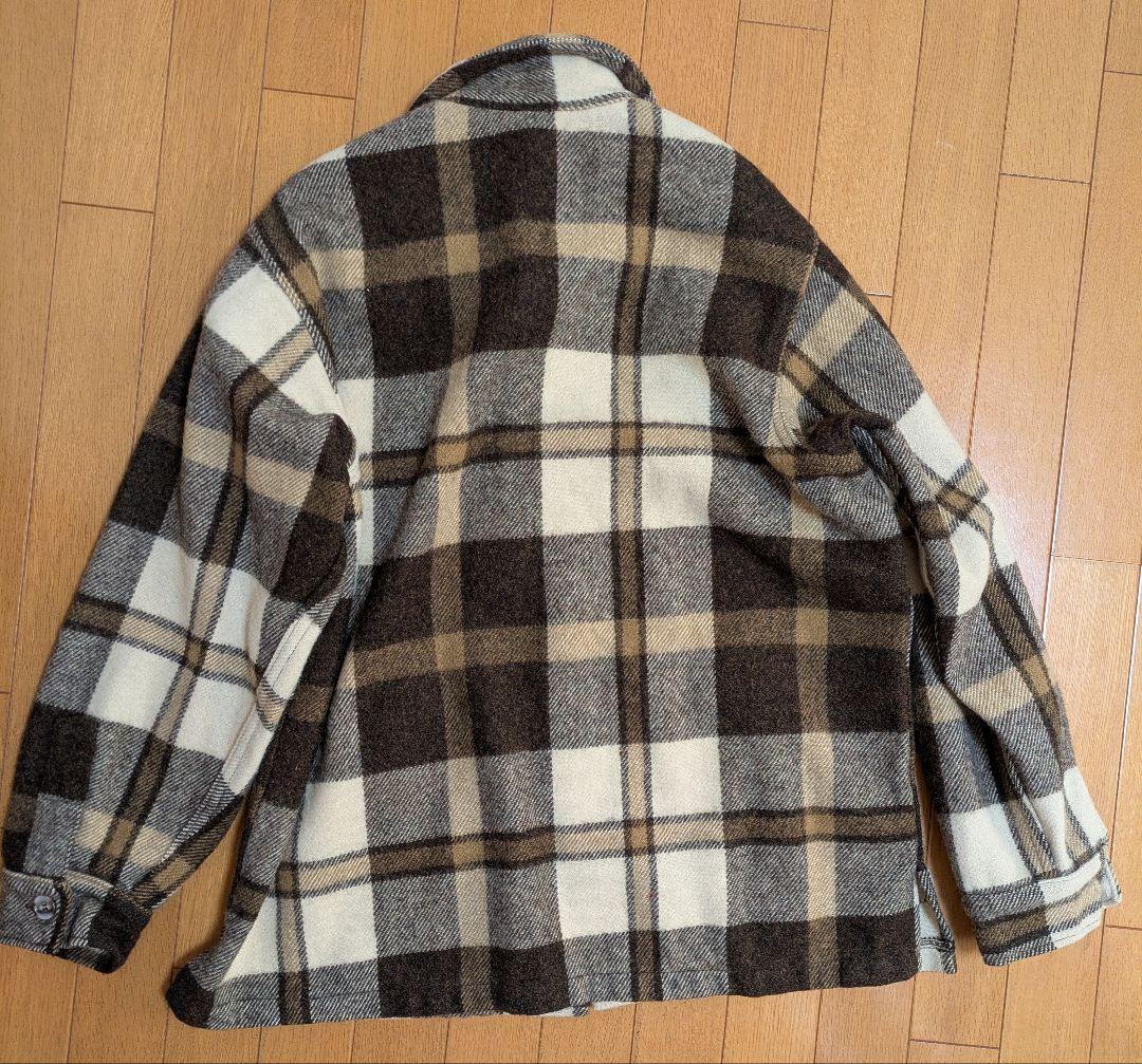 h*3様 Woolrich ウールリッチ シャツジャケット ベージュ×ブラウン