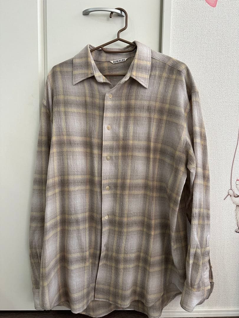 r*t様 AURALEEのAURALEE AIRY WOOL CHECK SHI