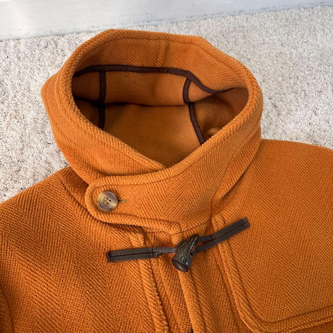 英国製】ムーアブルック ヘリンボーン ダッフルコート オレンジ TULB M