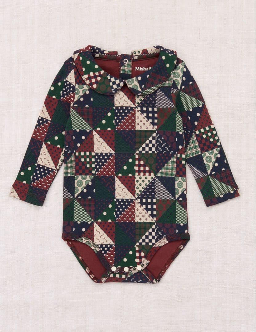 Misha & Puff パッチワーク　ロンパース　9-12M