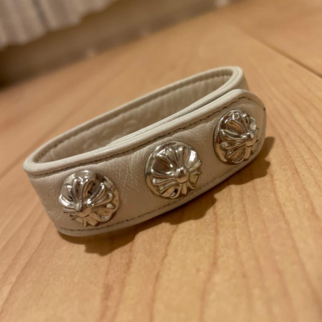 【美品】クロムハーツ　レザーブレスレット　ホワイト 楽天市場】【CHROME HEARTS クロムハーツ Bracelet ブレスレット】3