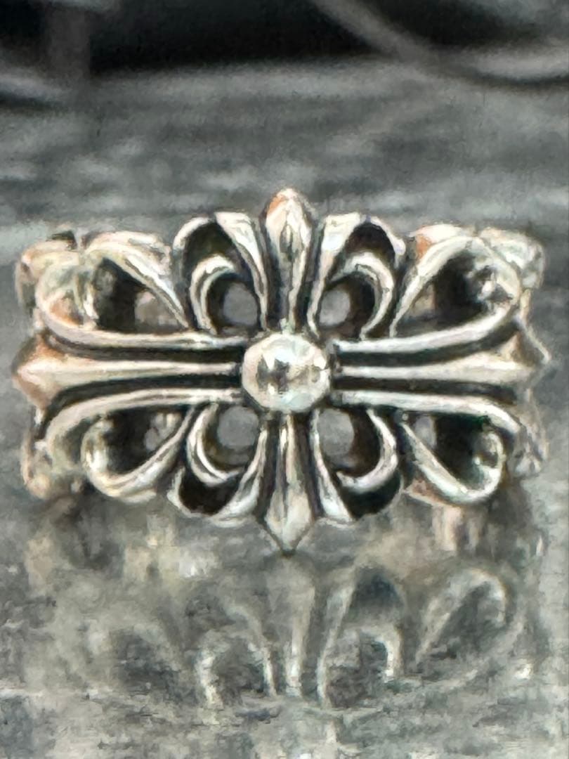 ダブルフローラルクロスリングシルバー925