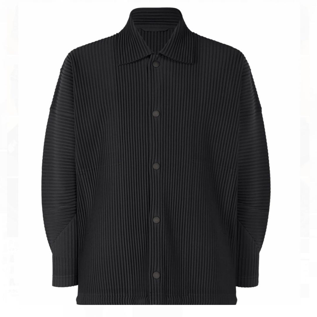 オムプリッセイッセイミヤケ プリーツ ジャケット ブラック 2