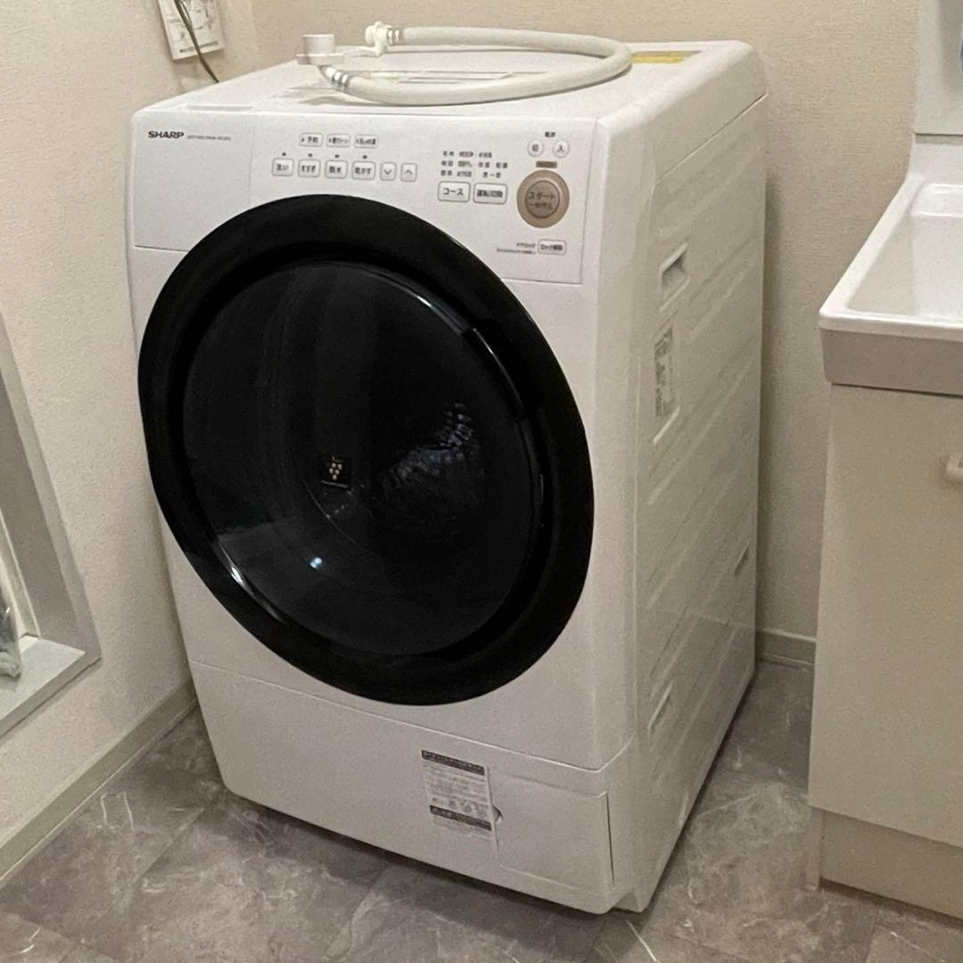 【SHARP】ドラム式洗濯乾燥機　ジャストサイズドラム　ES-S7E シャープ ES-S7E-WR 価格比較 - 価格.com