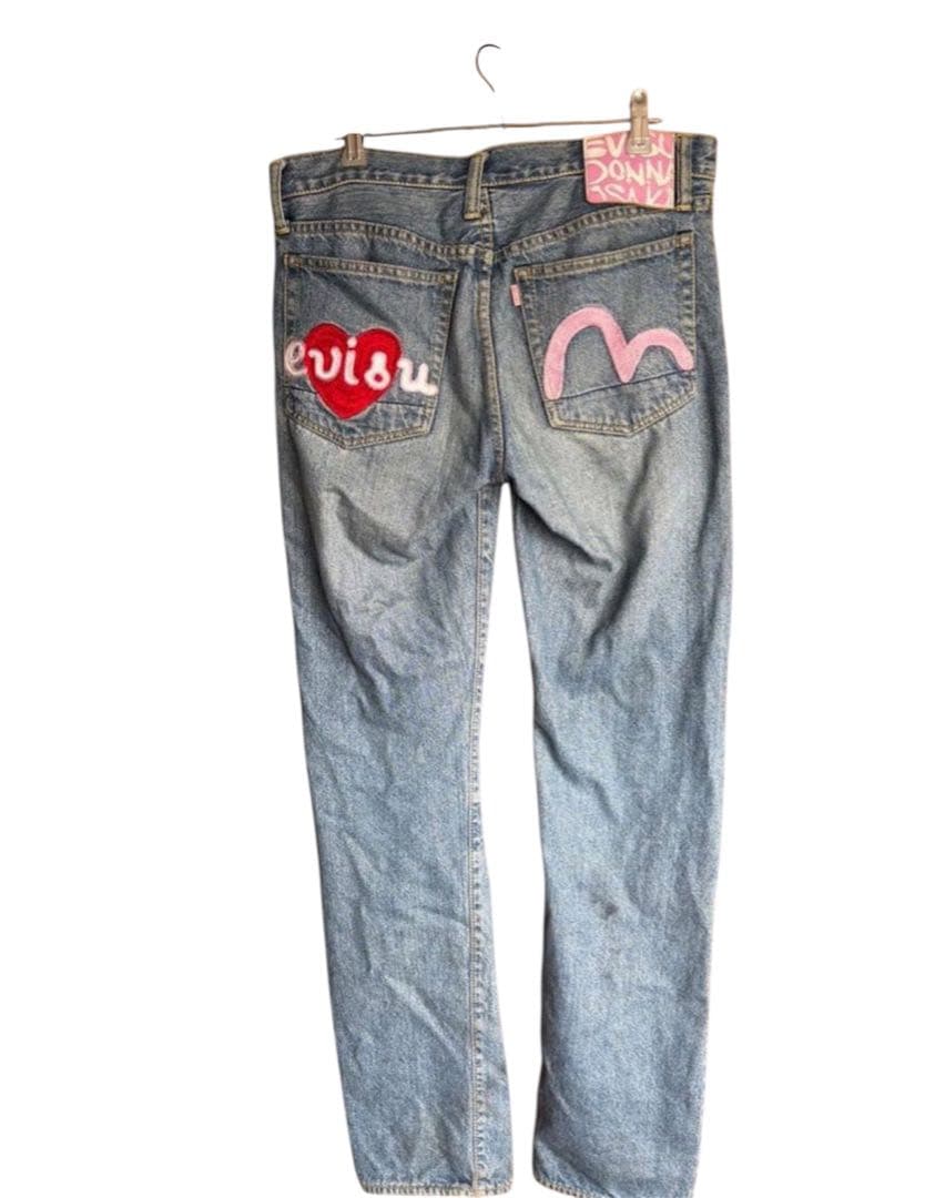 evisu デニム w27 Seagull and Logo Embroideries Relax Fit Jeans – EVISU