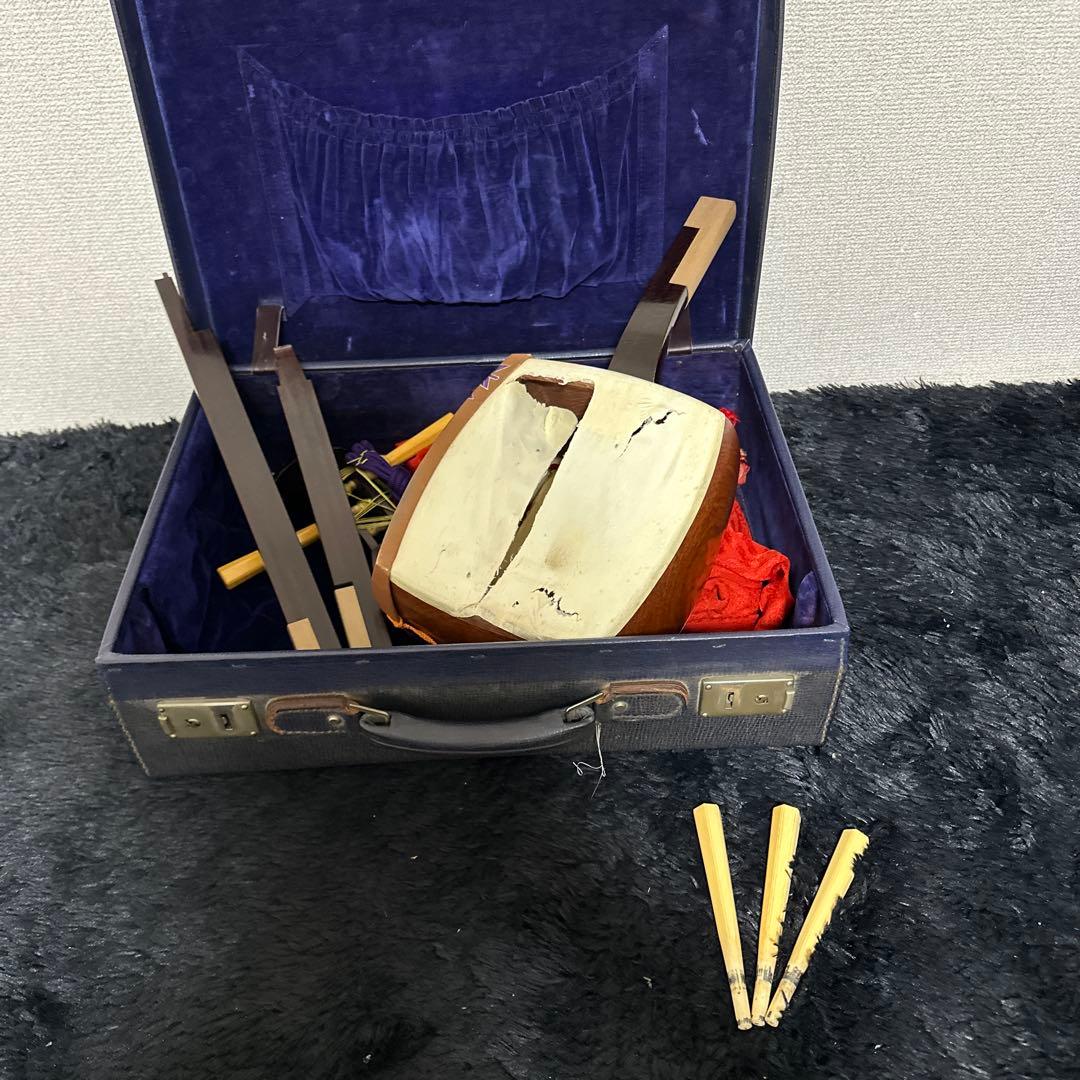 高級 三味線 天然素材 弦楽器 和楽器 雅楽 民族楽器 付属品多数 子持ち綾杉