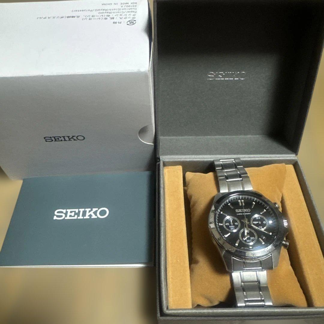 SEIKO　sbtr013 クロノグラフ 腕時計 ブラック